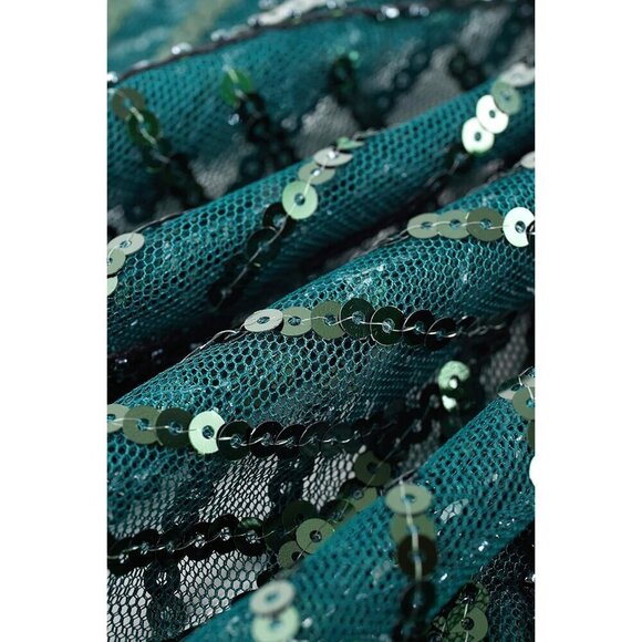 BABEYOND 1920s Dark Green Shawl Wrap Evening Cape Bridal Bolero Flapper Cover - Picture 5 of 5